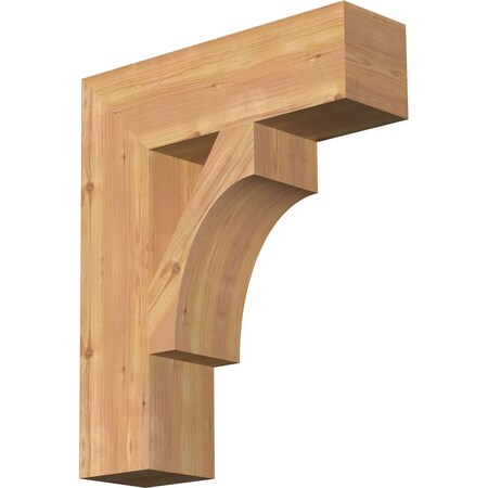 Westlake Block Smooth Bracket, Western Red Cedar, 5 1/2"W x 20"D x 24"H